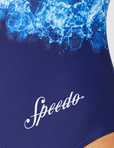Speedo Waverider con Espalda En U Bañador, Adult Female, Negra, 32 (ES 38)