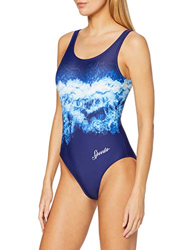 Speedo Waverider con Espalda En U Bañador, Adult Female, Negra, 32 (ES 38)