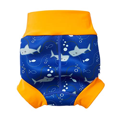 Splash About Happy Nappy Pañal de Baño Reutilizable - Shark Orange 3-6 Meses