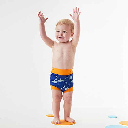 Splash About Happy Nappy Pañal de Baño Reutilizable - Shark Orange 3-6 Meses