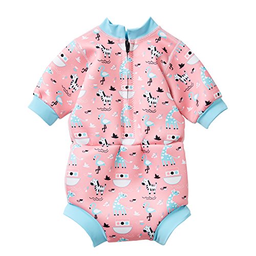 Splash About Happy Nappy - Traje de Neopreno, Unisex bebé, Traje húmedo, HNWNAL, Arca de Nina, 6-14 Meses