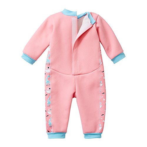 Splash About Traje de Neopreno para niños, Color Rosa (Arca de Nina), 6-12 Meses (Talla de fabricación: L)