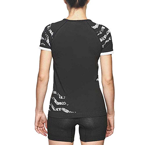 SPORT HG SPRINT-8157 Camiseta Técnica Femenina de Manga Corta. Polivalente (Negro, XL)