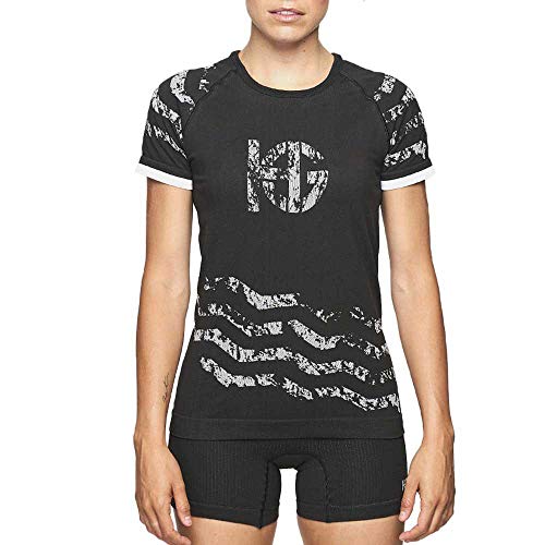 SPORT HG SPRINT-8157 Camiseta Técnica Femenina de Manga Corta. Polivalente (Negro, XL)