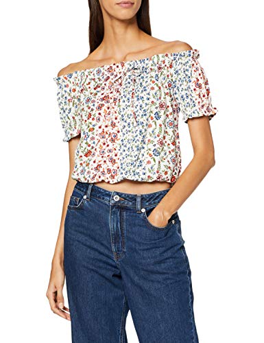 Springfield 4.1.T.Mesonero Print Flor Blusa, Dorado (Dorado 97), Medium (Tamaño del Fabricante: M) para Mujer