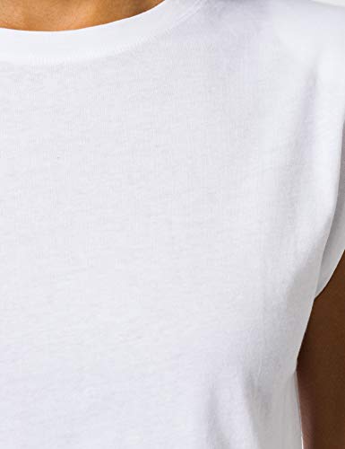 Springfield Camiseta Hombreras, Blanco, M para Mujer
