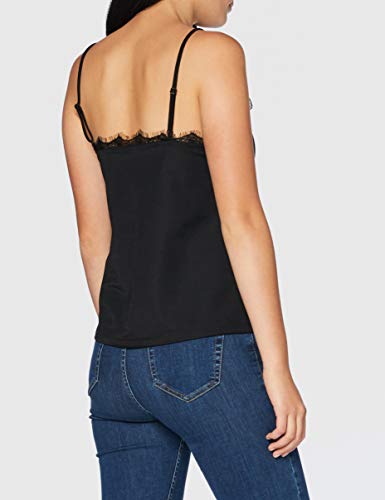 Springfield Especial Frq Top Lencero-C/01 Camiseta, Negro (Black 1), XS (Tamaño del Fabricante: XS) para Mujer