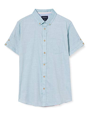 Springfield Structure Short Franq-C/24 Camisa Casual, Verde (Green 24), XL (Tamaño del Fabricante: XL) para Hombre