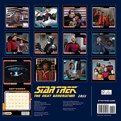 STAR TREK NEXT GENERATION 2022 WALL CALENDAR