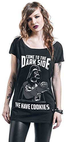 Star Wars Darth Vader - We Have Cookies Mujer Camiseta Negro S, 100% algodón, Ancho