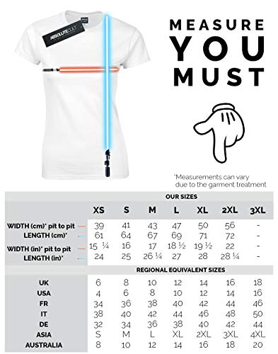 Star Wars mujer Princess Leia Force Camiseta Small Negro