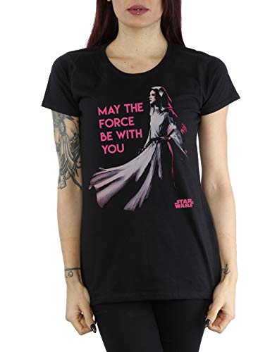 Star Wars mujer Princess Leia Force Camiseta Small Negro