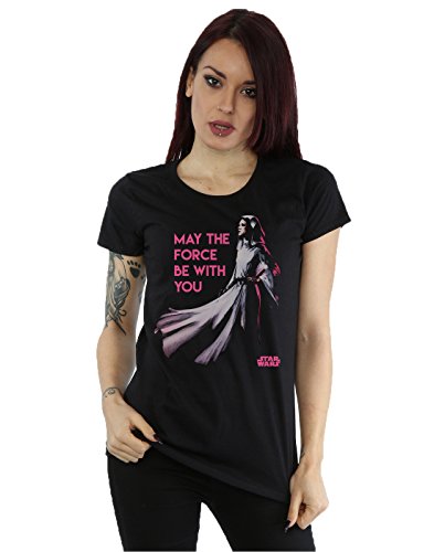 Star Wars mujer Princess Leia Force Camiseta Small Negro