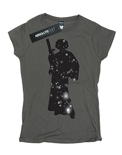 Star Wars mujer Princess Leia Stars Camiseta Medium Carbón