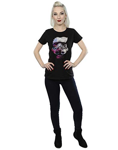 Star Wars mujer Stormtrooper Floral Helmet Camiseta Medium Negro