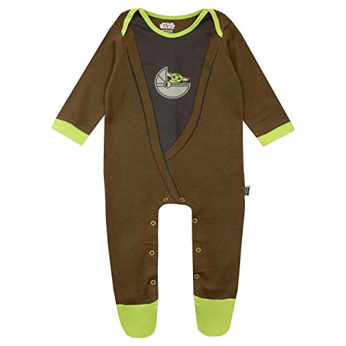 Star Wars Pijama Entera y Sombrero para Niños Bebés The Mandalorian Baby Yoda Multicolor 12-18 Meses