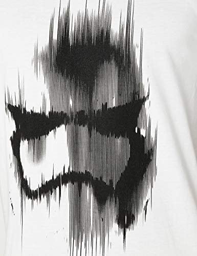 Star Wars Trooper Mask Camiseta, Blanco, XL para Hombre
