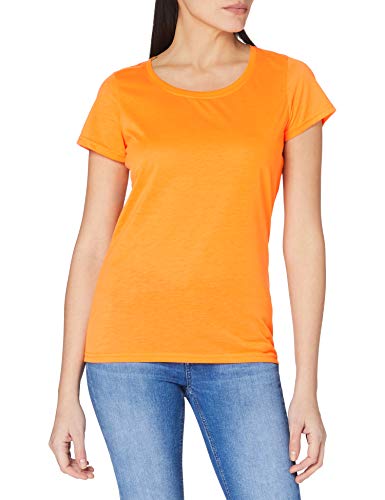 Stedman Apparel Active Cotton Touch/ST8700, Camiseta de deporte para Mujer, Naranja (Cyber Orange), 40 (Talla del Fabricante: Medium)