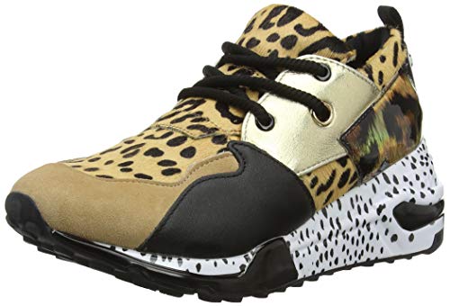 Steve Madden Cliff Sneaker, Zapatillas Altas, Multicolor Animal 911, 35 EU