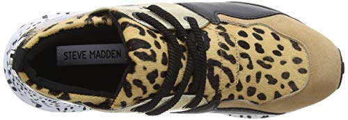 Steve Madden Cliff Sneaker, Zapatillas Altas, Multicolor Animal 911, 35 EU