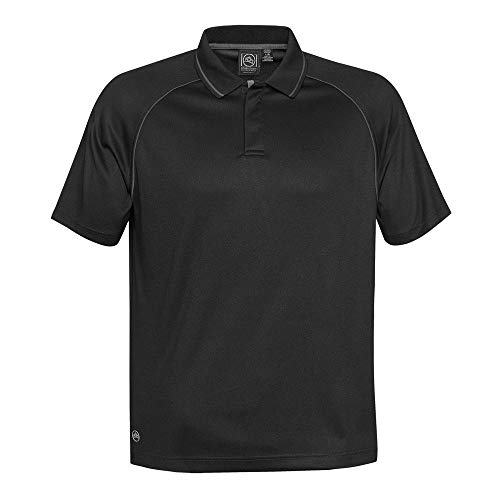 STORMTECH Tritium Performance Polo Camiseta, Hombre, Negro, X-Large