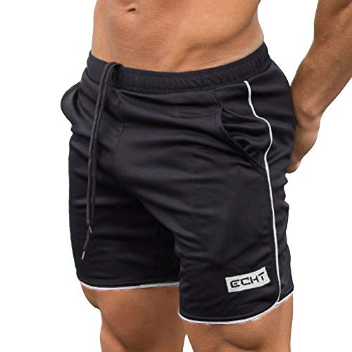 Subfamily Pantalon Corto - Deportes Fitness Baloncesto Entrenamiento Transpirable Cinco Puntos Pantalones Cortos para Hombres Entrenamiento Deportivo de Verano Entrenamiento Físico Blanco L