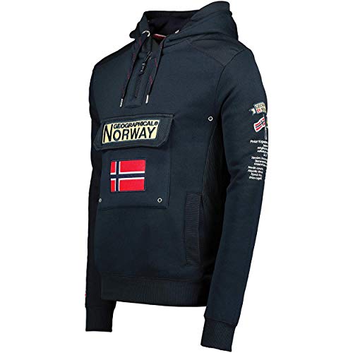 Sudadera GYMCLASS de Hombre CSS Azul Marino L Geographical Norway