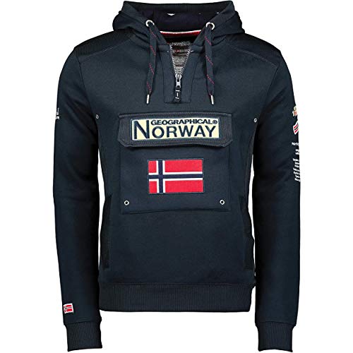 Sudadera GYMCLASS de Hombre CSS Azul Marino L Geographical Norway