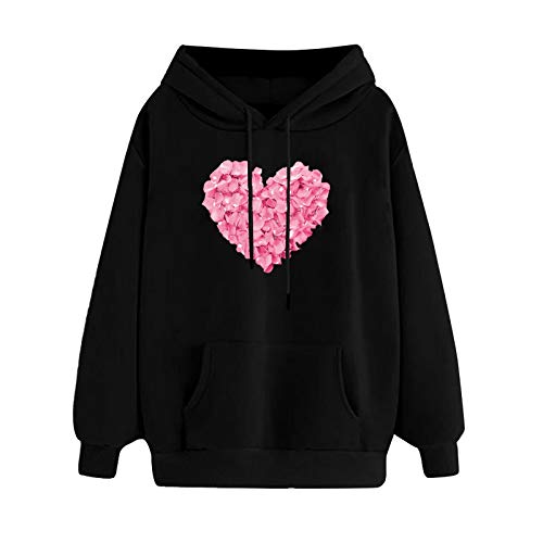 Sudadera Mujer con Capucha Invierno Hoodie Sweatshirt Sudaderas Chica Baratas Manga Larga Moda Tallas Grandes