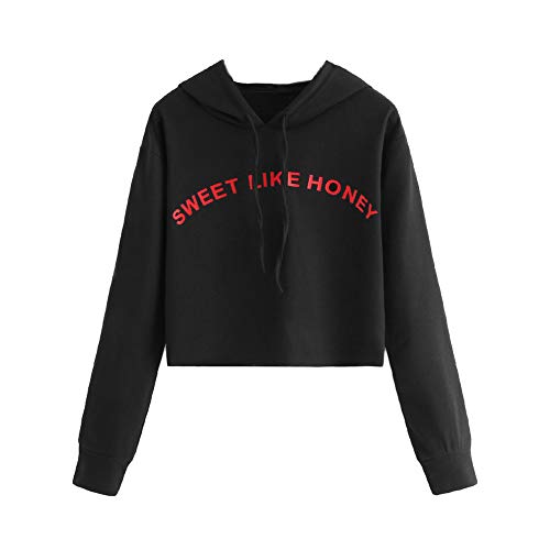 Sudaderas con Capucha Adolescentes Chicas Patchwork Sudaderas para Mujer Tumblr Emoticon Estampado Blusa Tops Camiseta de Manga Larga Hoodie Otoño e Invierno riou