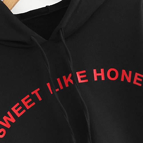 Sudaderas con Capucha Adolescentes Chicas Patchwork Sudaderas para Mujer Tumblr Emoticon Estampado Blusa Tops Camiseta de Manga Larga Hoodie Otoño e Invierno riou