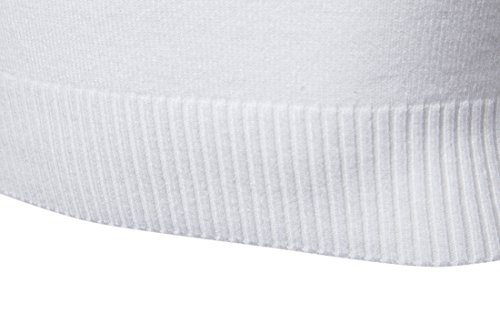 Suéter para Hombre Cuello Alto Jersey de Punto Básico Manga Larga de Color Liso