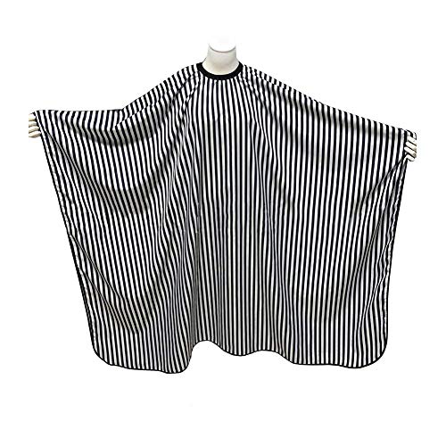 SUNTATOP Capa del Pelo, Pelo del Salón que Corta el Peluquero CAPES del Vestido de la Tela (Lineas blancas y negras)