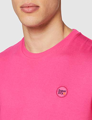 Superdry Collective tee Camiseta, Rosa (Shocking Pink MBC), L para Hombre