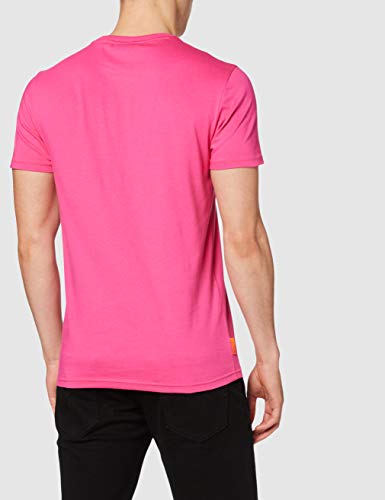 Superdry Collective tee Camiseta, Rosa (Shocking Pink MBC), L para Hombre
