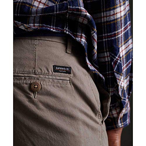 Superdry Edit Chino Pantalones, Marrón (Taupe 41d), 58 (Talla del Fabricante: 36/32) para Hombre