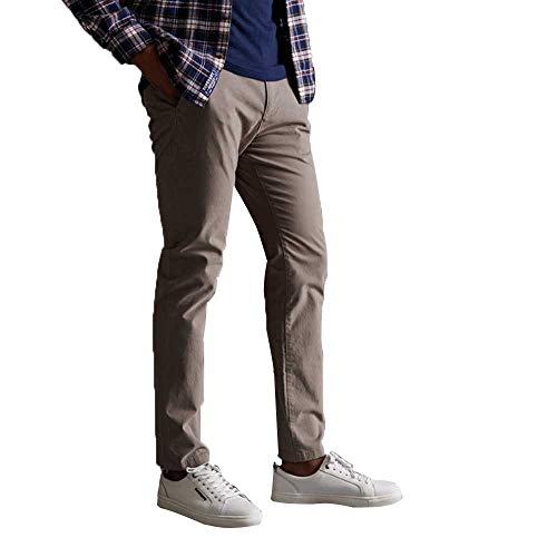 Superdry Edit Chino Pantalones, Marrón (Taupe 41d), 58 (Talla del Fabricante: 36/32) para Hombre