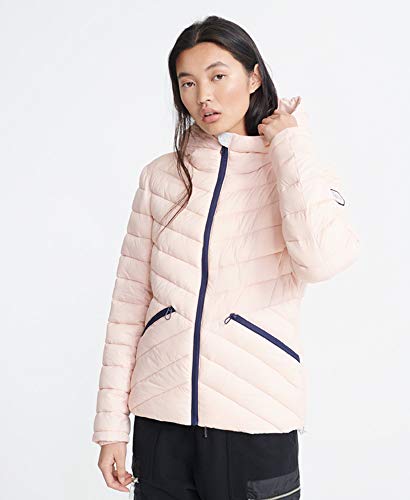 Superdry LS Essentials Helio Padded Jacket Chaqueta, Naranja (Peach Whip 6sv), M (Talla del fabricante:12) para Mujer