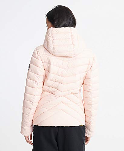 Superdry LS Essentials Helio Padded Jacket Chaqueta, Naranja (Peach Whip 6sv), M (Talla del fabricante:12) para Mujer