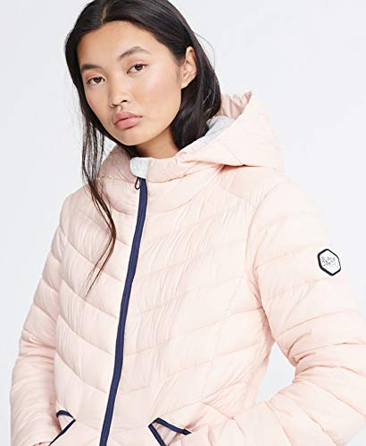 Superdry LS Essentials Helio Padded Jacket Chaqueta, Naranja (Peach Whip 6sv), M (Talla del fabricante:12) para Mujer