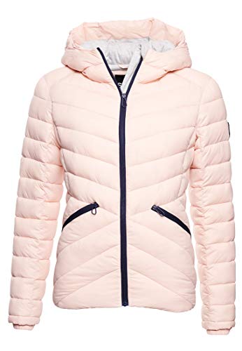 Superdry LS Essentials Helio Padded Jacket Chaqueta, Naranja (Peach Whip 6sv), M (Talla del fabricante:12) para Mujer