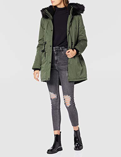 Superdry Nadare Microfibre Parka, Verde (Military Duck Cof), XXS para Mujer