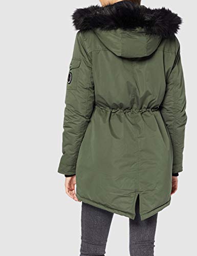Superdry Nadare Microfibre Parka, Verde (Military Duck Cof), XXS para Mujer