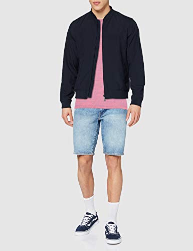 Superdry OL Vintage Emb Crew Camiseta, Rosa (Neon Pink Space Dye T3b), S para Hombre