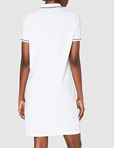 Superdry Polo Dress Vestido, Blanco (White 04c), L (Talla del Fabricante:14) para Mujer