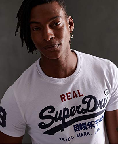 Superdry Vintage Logo Tri tee Camiseta de Tirantes, Blanco (Optic 01C), XL para Hombre