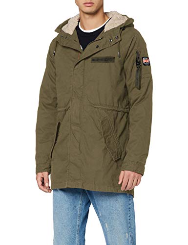 Superdry Winter Aviator Parka, Verde (Deep Depth S6y), L para Hombre