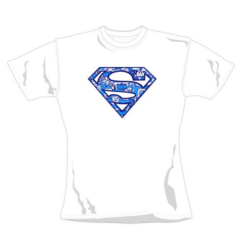 Superman – Collage de chica camiseta Logo (en l)