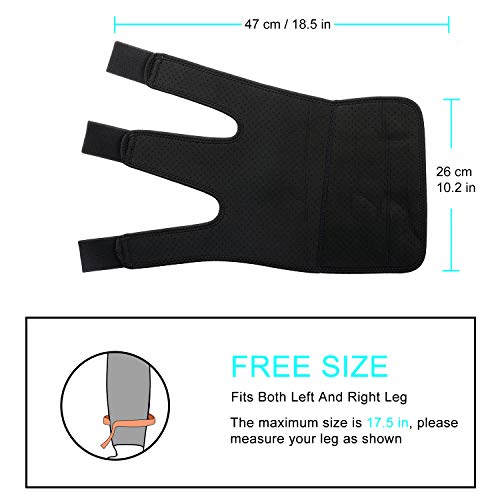 supregear Soporte de Compresión para Pantorrillas, Neopreno Tirantes Ajustables Transpirables para la Pantorrilla Shin Splint Banda de Compresión Entrenamiento para Hombres Mujeres - Negro