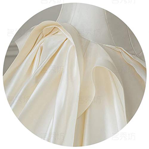 SWEETQT Vestido de Novia Vestido de Bola de satén Vestido de Novia con Pliegues Vestidos de Novia Sencillos Vestido de Noche de Encaje de Talla Grande Vestido de Princesa